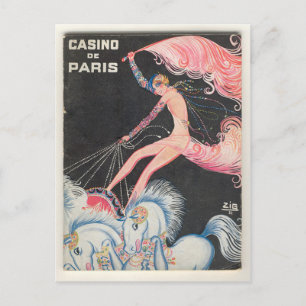 Art Deco, Casino, Parijs, Louis Gaudin,  Briefkaart