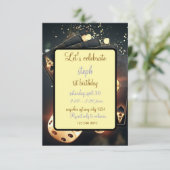 Art Deco Casino Verjaardagskaart Uitnodigen Kaart (Staand voorkant)