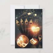Art Deco Casino Verjaardagskaart Uitnodigen Kaart (Achterkant)