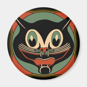  art. Deco Cat Halloween Magnet
