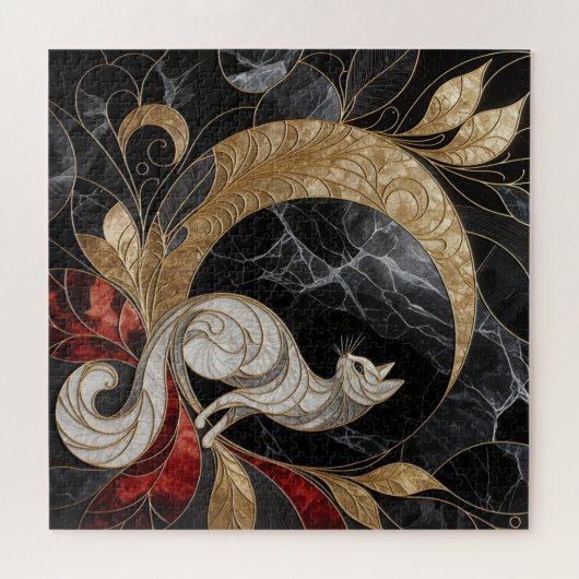 Art Deco Cat Legpuzzel (Horizontaal)