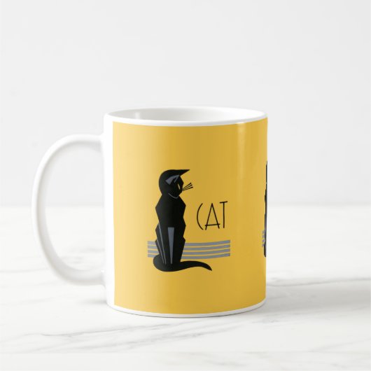 Art Deco Cat-Mok Koffiemok (Links)