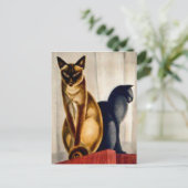 Art Deco Cats Briefkaart (Staand voorkant)