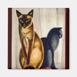 Art Deco Cats Magneet