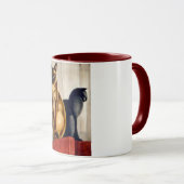 Art Deco Cats Mok (Voorkant rechts)