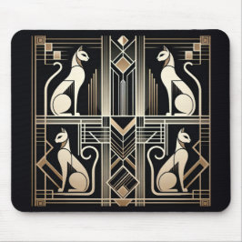 Art Deco Cats Muismat