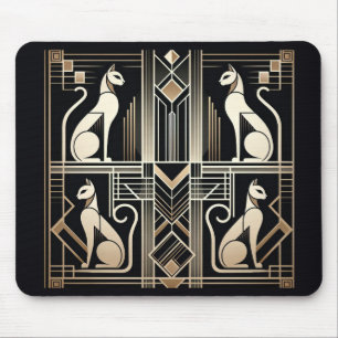 Art Deco Cats Muismat