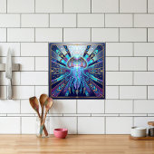 Art Deco Celestial Jellyfish Deep Sea Glow Ceramic Tegeltje