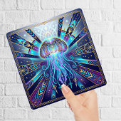 Art Deco Celestial Jellyfish Deep Sea Glow Ceramic Tegeltje