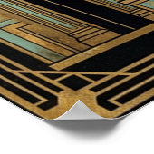 Art Deco Celestial Temple Poster | Gold Sunburst (Hoek)