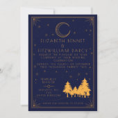Art Deco Celestial Wedding Invitation Kaart (Voorkant)