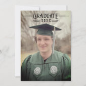 Art Deco Chalkboard Afstuderen Aankondiging (Voorkant)