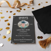 Art Deco Chalkboard Afstuderen Aankondiging