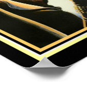 Art Deco "Champagne" 12 x 16 Afdrukken Poster (Hoek)
