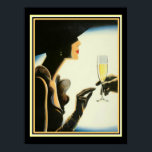Art Deco "Champagne" 12 x 16 Afdrukken Poster<br><div class="desc">Art Deco 12 x 16 Afdrukken met de titel Champagne</div>