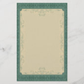Art Deco champagne Emerald Green Wedding Briefpapier (Voorkant)