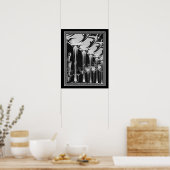 Art Deco Champagne Glass Print 16x20 (Keuken)