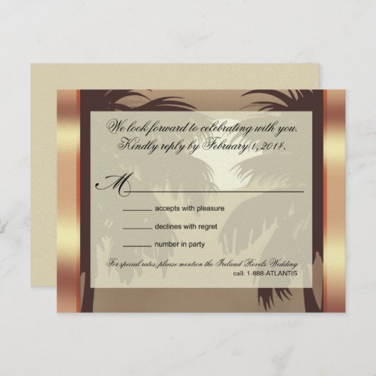 Art Deco Champagne ICE Metallic Nepvel RSVP (Voorkant / Achterkant)