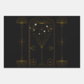 Art Deco Champagne Inpakpapier Vel (Voorkant)