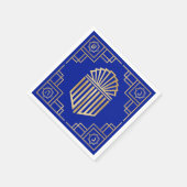 Art Deco Chanukkah Blue en Gold Design Servet (Hoek)