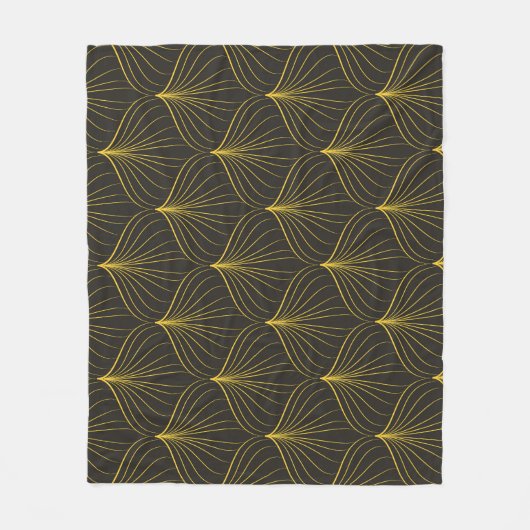 Art Deco Charm: geometrisch naadloos Fleece Deken (Voorkant)