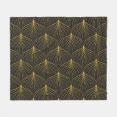 Art Deco Charm: geometrisch naadloos Fleece Deken (Voorkant (Horizontaal))