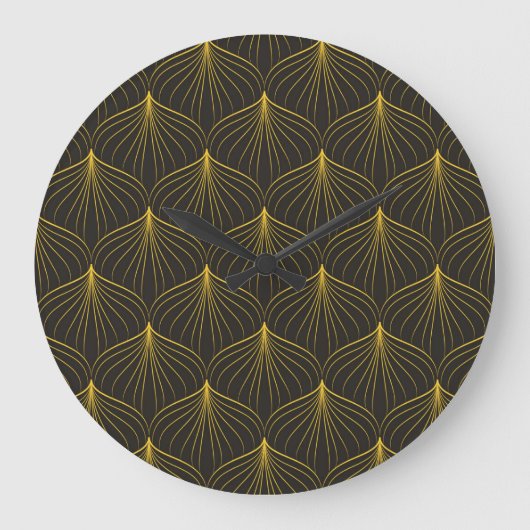 Art Deco Charm: geometrisch naadloos Grote Klok (Voorkant)