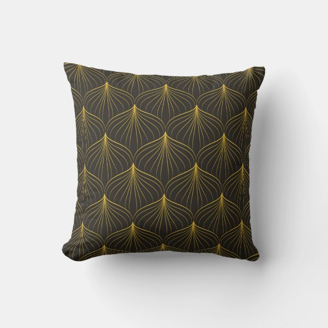 Art Deco Charm:  geometrisch naadloos Kussen (Voorkant)