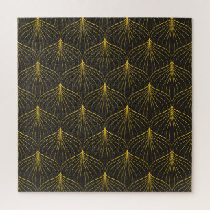 Art Deco Charm: geometrisch naadloos Legpuzzel
