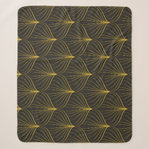 Art Deco Charm: geometrisch naadloos Sherpa Deken