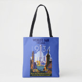 Art Deco Chicago 1934 Wereldtentoonstelling Tote Bag (Voorkant)
