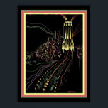 Art Deco Chicago Poster 12 x 16<br><div class="desc">Unieke Art Deco Style Chicago Poster 12 x 16. Kan in andere formaten verkrijgbaar zijn.</div>