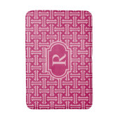 Art Deco Chinese Fret, Fuchsia Pink Badmat (Voorkant Verticaal)
