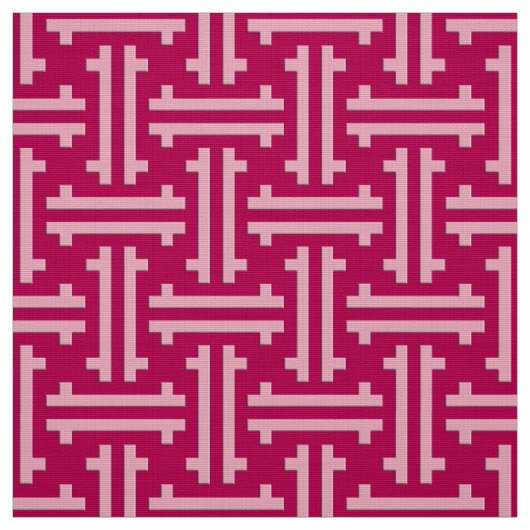 Art Deco Chinese Fret, Fuchsia Pink Stof (Swatch)