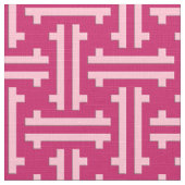 Art Deco Chinese Fret, Fuchsia Pink Stof (Close Up)
