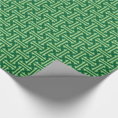 Art Deco Chinese Fret, Jade Green Cadeaupapier (Hoek)