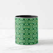 Art Deco Chinese Fret, Jade Green Mok (Midden)