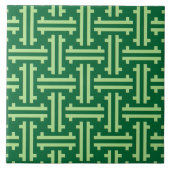 Art Deco Chinese Fret, Jade Green Tegeltje (Voorkant)