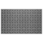 Art Deco Chinese Fret, Silver en Graphite Grey Stof (Fat Quarter)