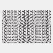 Art Deco Chique Parels Zwart Bourgondië Inpakpapier Vel (Voorkant 2)