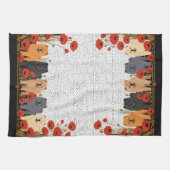 ART DECO CHOWS glad   - beperkte productie Theedoek (Horizontaal)