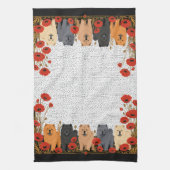 ART DECO CHOWS glad   - beperkte productie Theedoek (Verticaal)