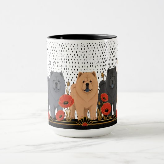 ART DECO CHOWS glad Mok (Midden)