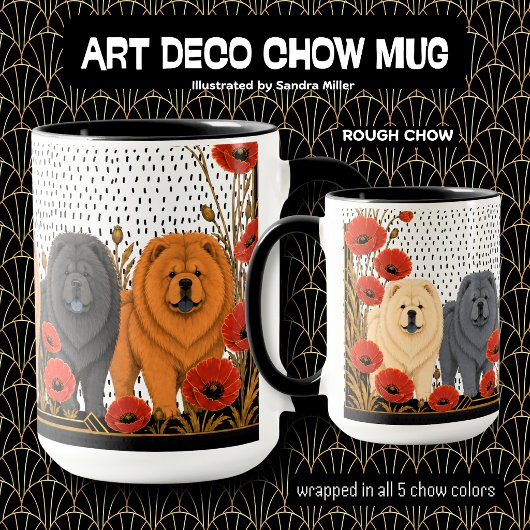 ART DECO CHOWS ruw  Mok