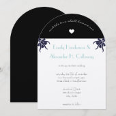 Art Deco Christelijke uitnodiging voor weddenschap (Voorkant / Achterkant)