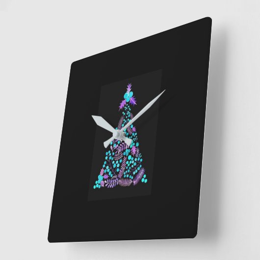 **ART DECO CHRISTMAS** CLOCK VIERKANTE KLOK (Hoek)