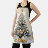 Art Deco Christmas Luxurious Gold Bows and Gifts Schort (Insitu)