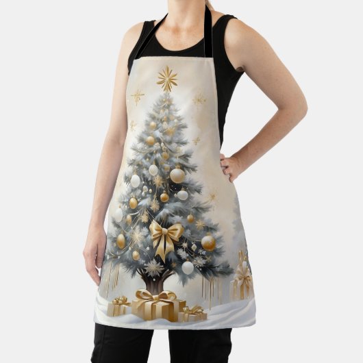 Art Deco Christmas Luxurious Gold Bows and Gifts Schort (Insitu)