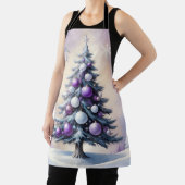 Art Deco Christmas Purple and Silver Haze Schort (Insitu)