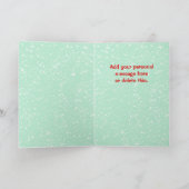 Art Deco Christmas Three Foto Lijst Feestdagen Kaart (Binnen)